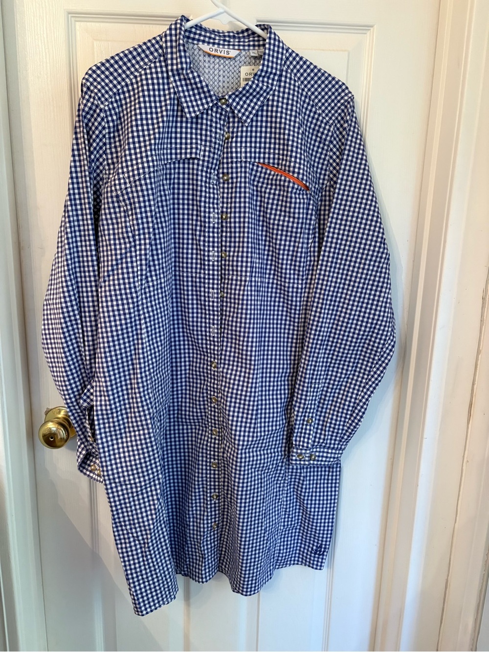 Orvis Blue Gingham Button-Down Shirt